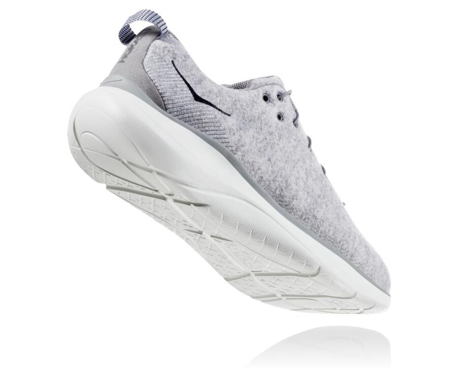 Hoka One One Tenisky Panske Siva - Hupana Flow Wool - 64907-WZIO